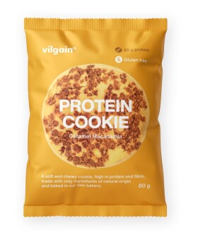 Vilgain Protein Cookie – 12× karamel s makadamovým orieškom 80 g