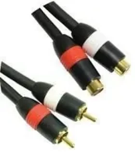 MicroConnect Stereo kábel 2x RCA (M) - 2x RCA (F) 2.5m čierna (AUDCH3)