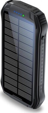 Boompods Neutron Solar Power čierna / Powerbanka / 10000mAh / solárny panel / svietidlo / 2x USB-A / USB-C (PNSBLK)