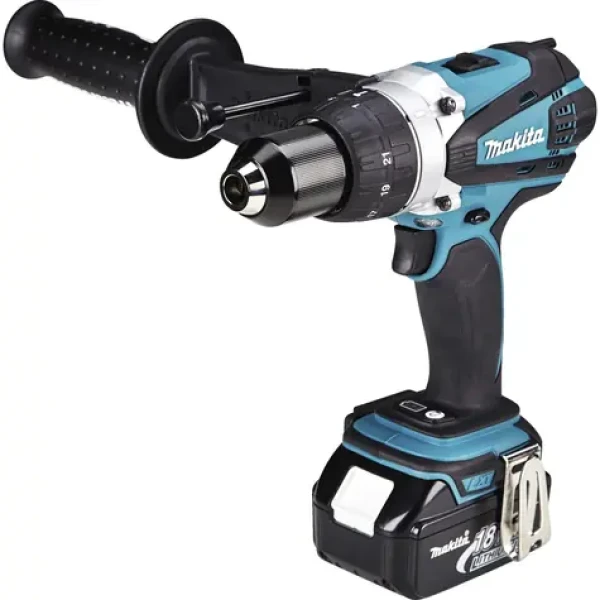 Makita DHP458RTJ / Aku Príklepový skrutkovač / 18V / 2x5.0Ah / 13mm skľučovadlo / 2000 ot-min / 30000 úderov-min / 91 Nm (DHP458RTJ)