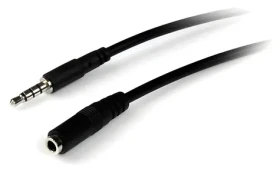 StarTech Predlžovací audio kábel Jack 3,5 mm čierna / Predlžovací kábel / Jack 3,5 mm - Jack 3,5 mm / 1 m (MUHSMF1M)