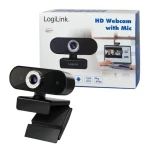 LogiLink HD Webcam čierna / Webkamera / 1280x720 / 720p / 30 fps / Mikrofón / USB (UA0368)