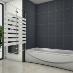 H K - Vaňová zástena S22 STRIPE 120x140cm - dvojdielna sklopná, číre sklo so vzorom, ľavá varianta SE-S22STRIPE120