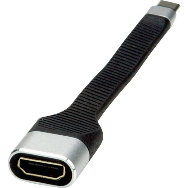 Roline USB-C® / HDMI káblový adaptér USB-C ® zástrčka, Zásuvka HDMI-A 0.13 m čierna 12.03.3212 Kábel pre displeje USB-C®; 12.03.3212