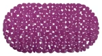 MSV GALETS protišmyková podložka do vane fialová / PVC / 35 x 68 cm