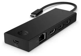 HP Portable USB-C Hub čierna / dokovacia stanica / HDMI / 2x USB 3.2 / RJ45 / 65 W (BR1U0UT)