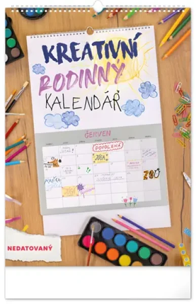 NOTIQUE Kreatívny rodinný kalendár nedatovaný / 33 x 46 cm