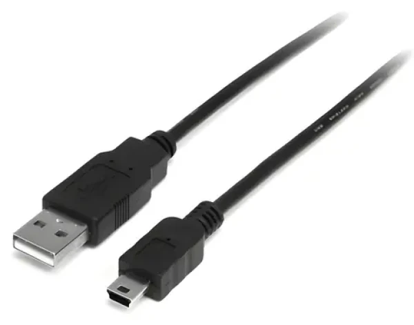 StarTech USB-A - Mini USB-B čierna / Kábel / 1 m / USB 2.0 / 480 Mbps (USB2HABM1M)