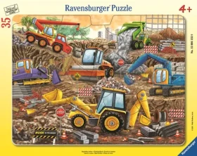 Ravensburger Puzzle: Stavebné stroje v plnom prúde /35 dielikov/ od 4 rokov