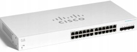 Cisco Cisco CBS220-24T-4X-EU-RF łącza sieciowe Zarządzany L2 Gigabit Ethernet (10/100/1000) Biely