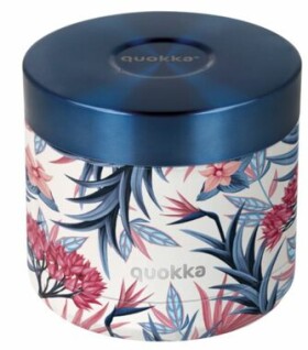 Quokka Whim Food Jar 0.6 l blue garden / Termoska na jedlo / nehrdzavejúca oceľ (Q40112)