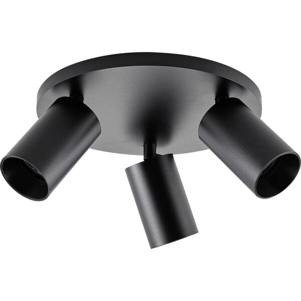 Deko Light 348256 Can Tilt rund, 3x 7,5 W GU10, Schwarz Stropné svítidlo GU10 7.5 W čierna; 348256