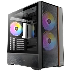 Antec FLUX REAR čierna / Skriňa / ATX / 2x USB-A 3.2 / 1x USB-C / 3x 140mm + 2x 120mm / tvrdené sklo / bez zdroja (0-761345-10241-4)
