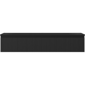 MEXEN/S - Rivel kúpeľňová skrinka 120 cm s umývadlom Vela, 1 šuplík, reliéf, čierna mat 91A20-12023-1-BF71-W23M71