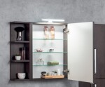 SAPHO - RIWA galérka s LED osvetlením, 60x70x17cm, biela lesk RIW060-0030