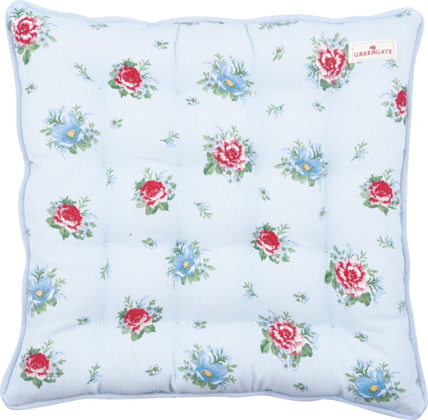 GREEN GATE Sedák na stoličku Alivia Pale Blue 40 × 40 cm