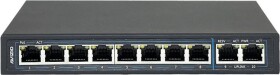 AVIZIO Niezarządzalny Prepínač (switch) 10xRJ45 - 8 portów RJ45 PoE+ 1Gb/s + 2 porty RJ45 Uplink 1Gb/s (budżet mocy 96W) AVIZIO