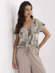 Blúzka D73771M11171D khaki farba XL