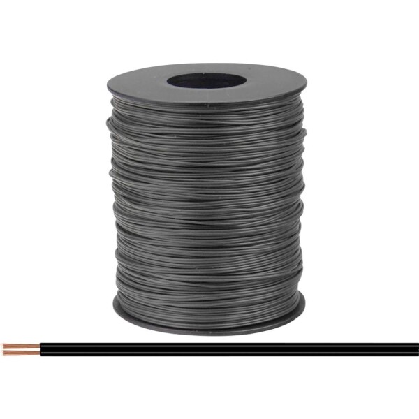 Donau Elektronik 114-11-100 opletenie / lanko 2 x 0.08 mm² čierna 100 m; 114-11-100