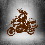 Veselá Stena Samolepka Motorka BMW GS Enduro Farba: modrá, Veľkosť: 100 x 90 cm
