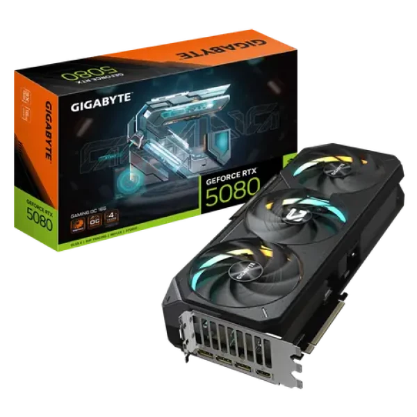 GIGABYTE GeForce RTX 5080 GAMING OC 16GB / 2730MHz / 16GB GDDR7 / 256-bit / 1x HDMI + 3x DP / 850W (16) (GV-N5080GAMING OC-16GD)