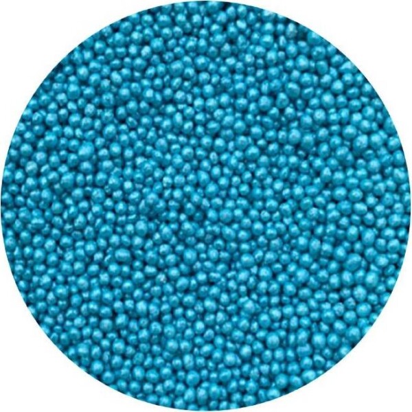 Modré svetlé metalické cukrové perly 2 mm 1 kg - I LOVE CAKES - I LOVE CAKES