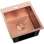 MEXEN - Solix oceľový drez 1-bowl 400 x 450 mm, meď 6401401000-65