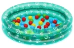 Bestway Nafukovací bazénik Splash Play s loptičkami zelená / Bazénik / O 91 x 20 cm / 73 l / PVC / 2+ roky (51141)