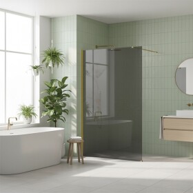 REA/S - Sprchová zástena Flexi Grey / Gold 100 KPL-K99784
