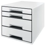 Leitz Wow CUBE biela / Zásuvkový box / 4 zásuvky / plast (52521001)