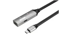 PremiumCord USB-C repeater 15m / Predlžovací kábel / Male-Female / 5Gbps / Aluminium (ku31rep15al)