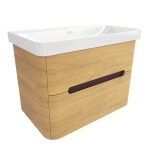 Kúpeľňová skrinka s umývadlom SAT Fusion 77,5x53x45 cm dub medový mat SATFUSION280DMU SATFUSION280DMU