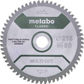 Metabo MULTI CUT CLASSIC 628285000 pílový kotúč 254 x 30 x 1.8 mm Počet zubov (na palec): 60 1 ks; 628285000