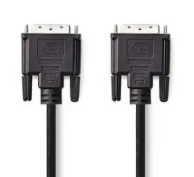 Nedis DVI-D 24+1 kábel čierna / Kábel / DVI-D 24+1 - DVI-D 24+1 / 1080p / 10 m / poniklovaný (CCGP32000BK100)