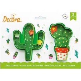 Kaktusové plastové vykrajovače, 2 ks, 7 × 9 cm - Decora - Decora
