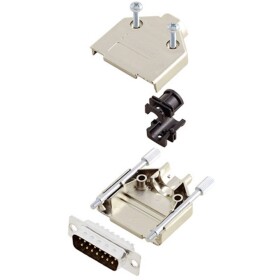 Amphenol L17DTPK-M-25+L717SDB25P sada D-SUB kolíkové lišty 180 ° Pólov: 25 spájkovaný 1 ks; L17DTPK-M-25+L717SDB25P