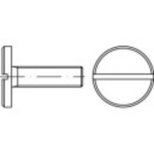 TOOLCRAFT 119019 skrutky s plochou hlavou M4 2 mm drážka DIN 923 ocel glavanizované zinkom 100 ks; 119019