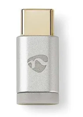 Nedis Adaptér USB-C - USB Micro-B strieborná / Adaptér / USB 2.0 / 480 Mbps / pozlátené konektory (CCTB60910AL)