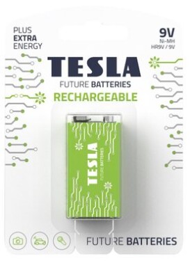 Teslá RECHARGEABLE+ nabíjacia batéria 9V Ni-MH 250mAh 1 ks/ HR9V / blister (1099137208)