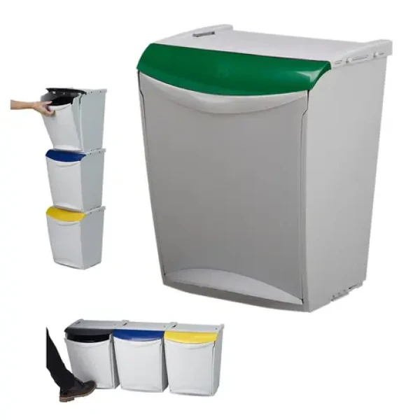 Denox Ekosystem zelený / Odpadkový kôš / Triedený odpad - sklo / 25 l / plast (24300.553)