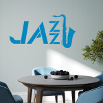 Veselá Stena Samolepka Jazz Farba: černá, Veľkosť: 60 x 32 cm