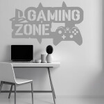 Veselá Stena Samolepka Gaming zone Farba: fialová, Veľkosť: 60 x 36 cm