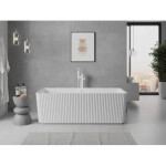 MEXEN - Nila voľne stojaca vaňa reliéf 170 x 75, biela, bez krytky prepadu a zátky 52841708000-SS