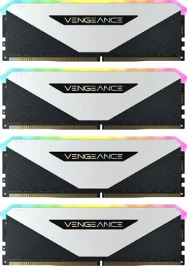 Corsair Vengeance RGB RT White 32GB (4x8GB) 3600MHz / DDR4 / PC4-28800 / CL18-22-22-42 / 1.35V / XMP2.0 (CMN32GX4M4Z3600C18W)