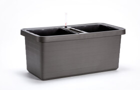 Plastia Samozavlažovací veľkoobjemový truhlík Berberis DUO antracit 80 cm
