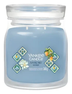 Yankee Candle Signature Azure Sky (Salted Coconut) stredná / Vonná sviečka / 2 knôty / 35-50 hod.