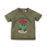 Tričko chlapčenské s krátkym rukávom, Minoti, CACTUS 1, khaki - 56/62 | 0-3m