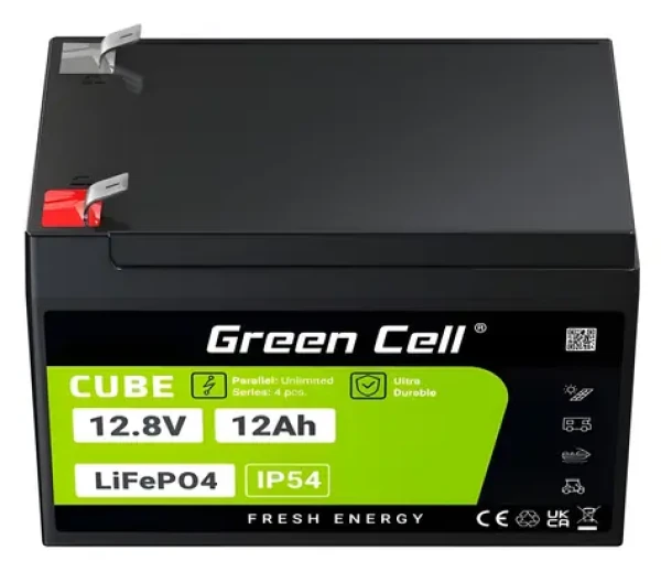 Green Cell LiFePO4 batéria 12,8 V / 20 A / 12 Ah (LFPGC12V12AH)