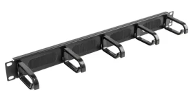 Lanberg AK-1203-B čierna / Organizér káblov do racku / 19" / 1U (AK-1203-B)