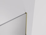 CERANO - Sprchová zástena Walk-in Crystal TL/P - 8 mm - bezvzperový systém - zlatá, mliečne sklo - 110x110x200 CER-8050BD5762